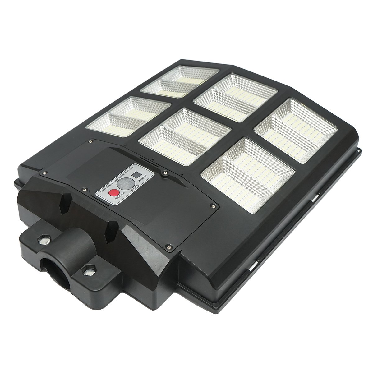 Lampa solara LED 600W cu panou solar 18W, baterie LifePo4 3.2V/15Ah, 6500K, 2090lm, senzor de miscare, telecomanda IP65 Breckner Germany